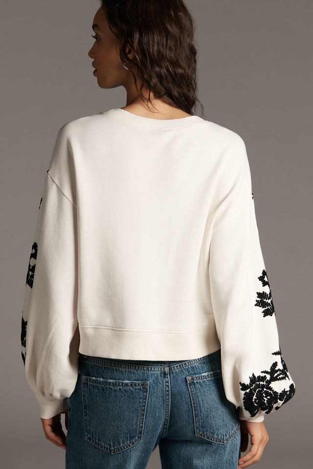 By Anthropologie Besticktes Chenille-Sweatshirt #1