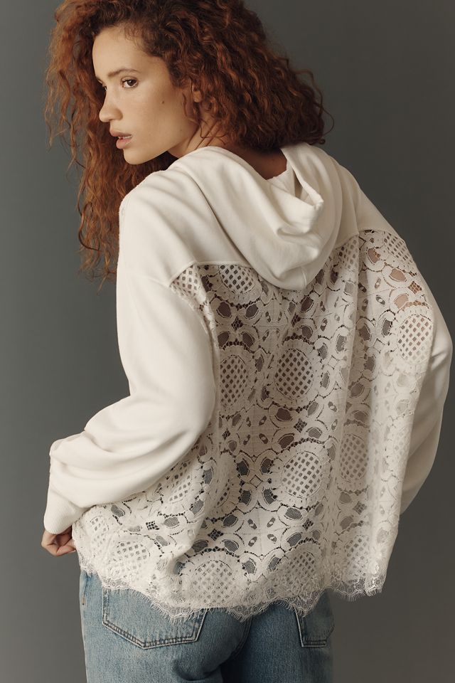 By Anthropologie Relaxed Lace Hoodie | Anthropologie