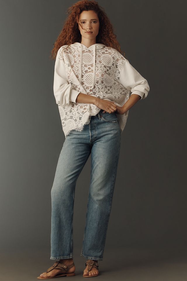 トップス Working class Lace flower shirt hoodie By Anthropologie Relaxed Lace Hoodie | Anthropologie