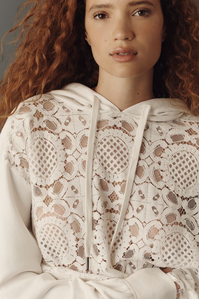 トップス Working class Lace flower shirt hoodie By Anthropologie Relaxed Lace Hoodie | Anthropologie