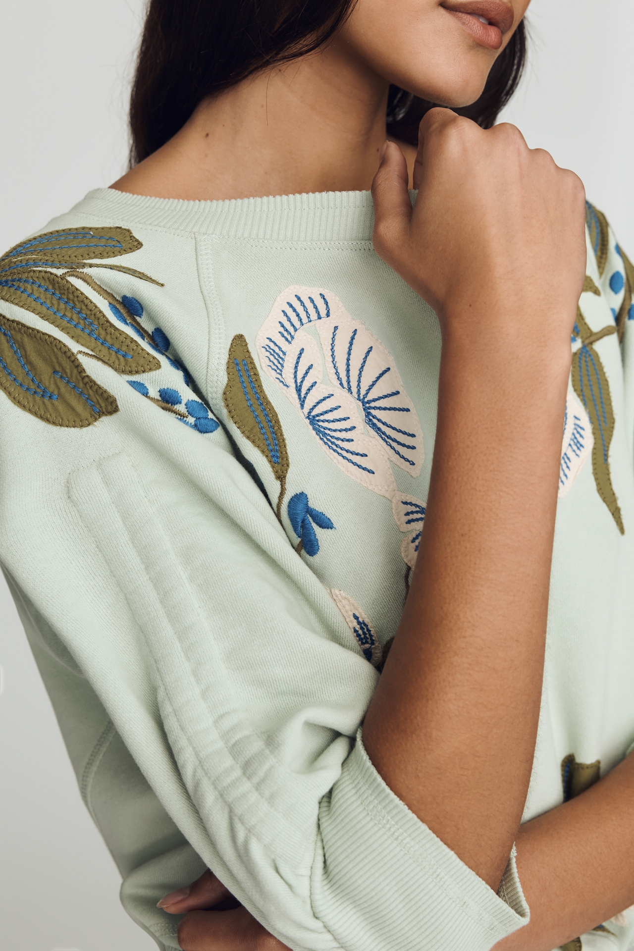 By Anthropologie Cotton Printed Sweatshirt