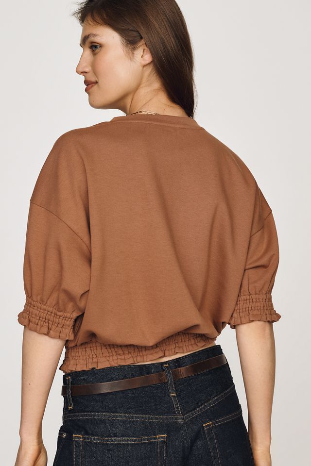 Maeve Short-Sleeve Bubble Sweatshirt #2