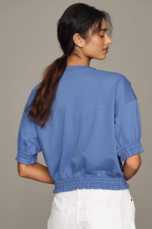 Maeve Short-Sleeve Bubble Sweatshirt #2