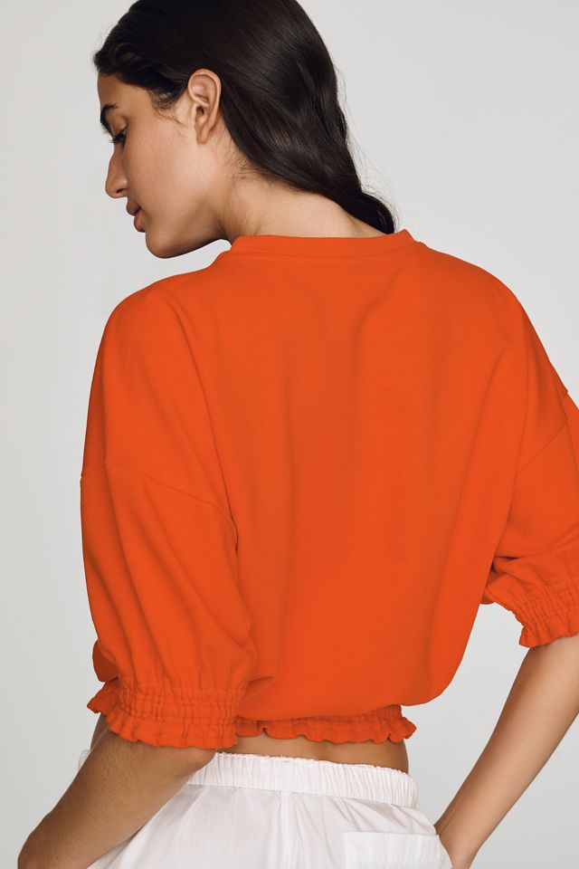 Maeve Short-Sleeve Bubble Sweatshirt #2