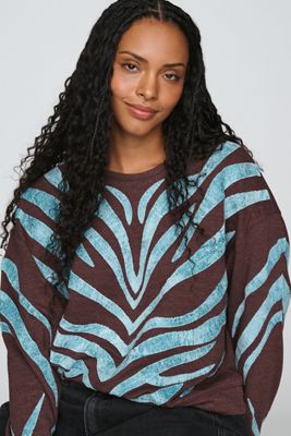 By Anthropologie Animal Print Sweatshirt