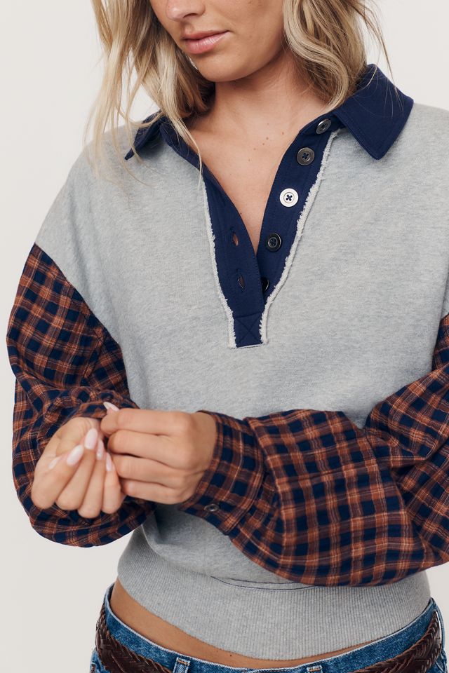 Pilcro 100% Cotton Mixed Knit Pullover #3
