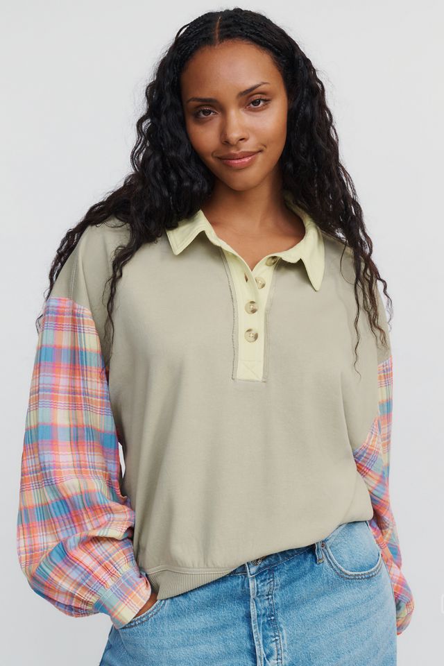 Pilcro 100% Cotton Mixed Knit Pullover #4