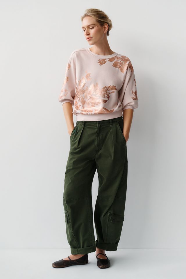 Pilcro Niki 100% Cotton Foil Print Sweatshirt #3