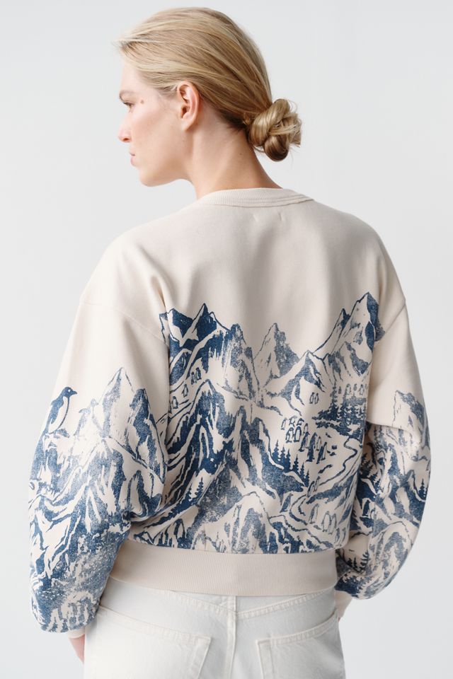 Pilcro Niki 100% Cotton Long Sleeve Bubble Sweatshirt #1
