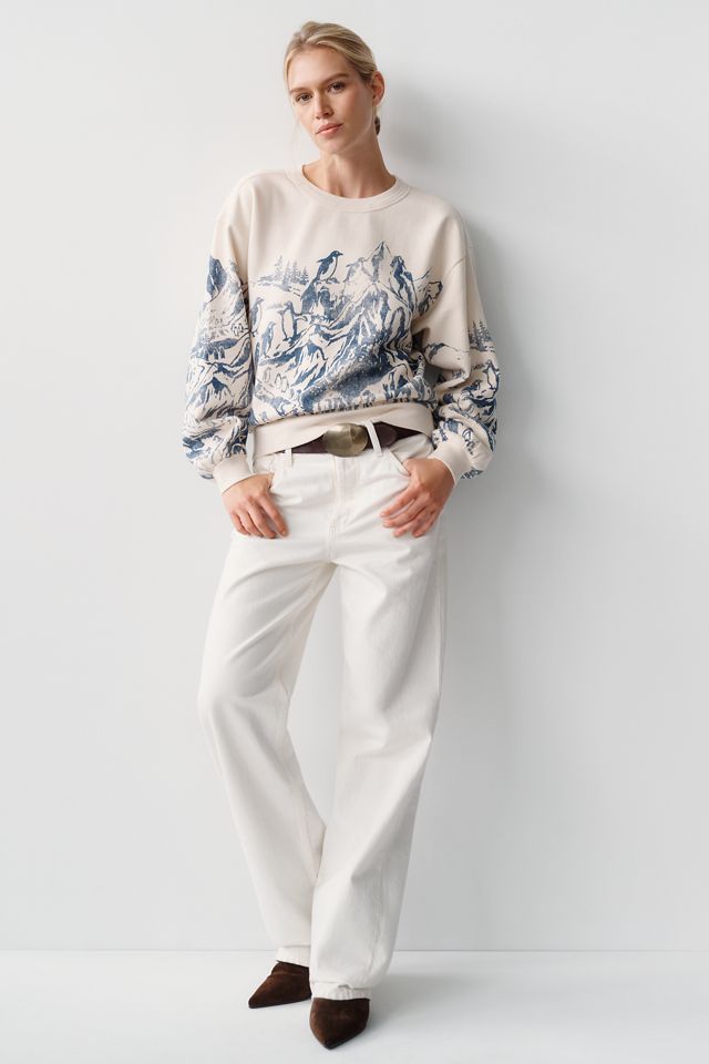 Pilcro Niki 100% Cotton Long Sleeve Bubble Sweatshirt #2