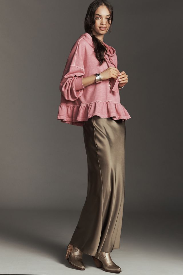Pilcro Drop-Shoulder Flounce Hoodie #1