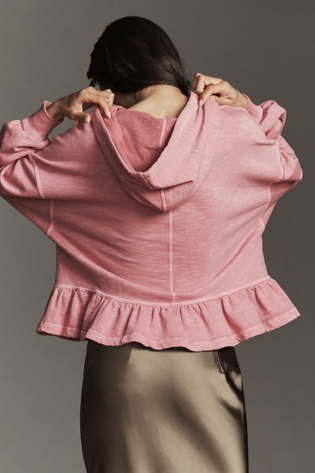 Pilcro Drop-Shoulder Flounce Hoodie #2