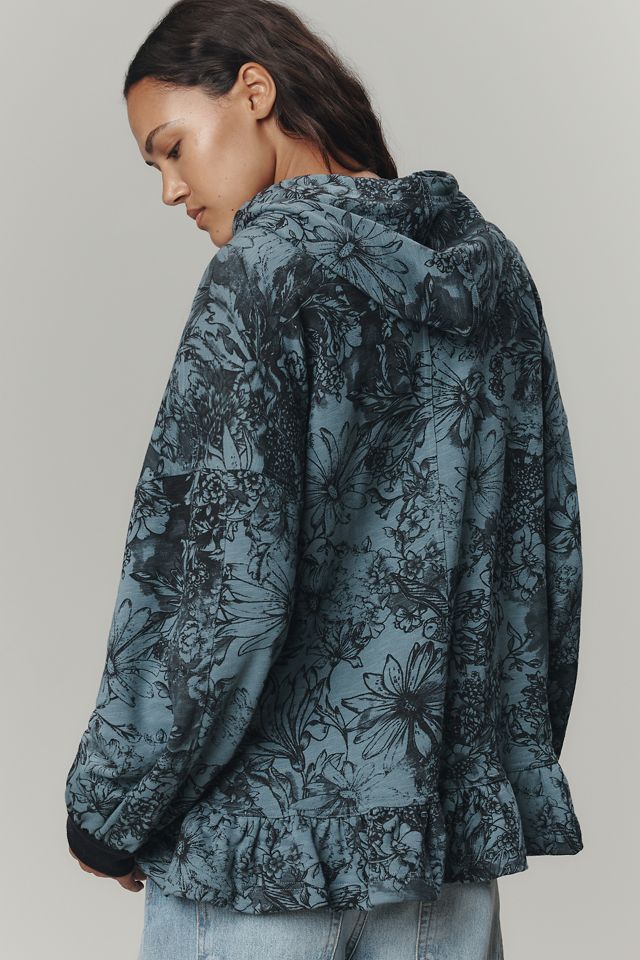 Pilcro Drop-Shoulder Flounce Hoodie #1