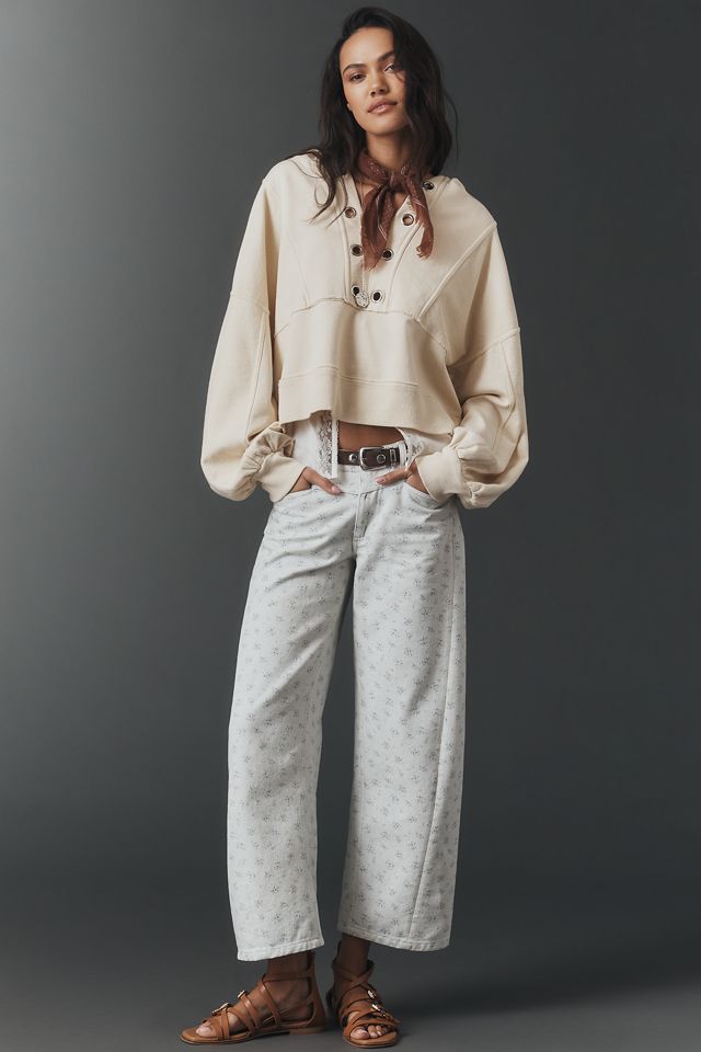 Pilcro Cotton Grommet Hooded Sweatshirt #3