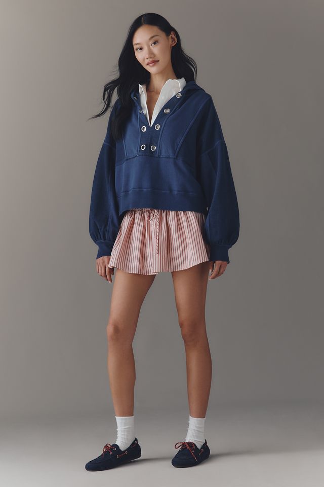 Pilcro Cotton Grommet Hooded Sweatshirt | Anthropologie