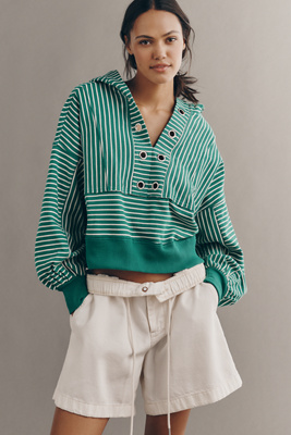 Pilcro Cotton Grommet Hoodie