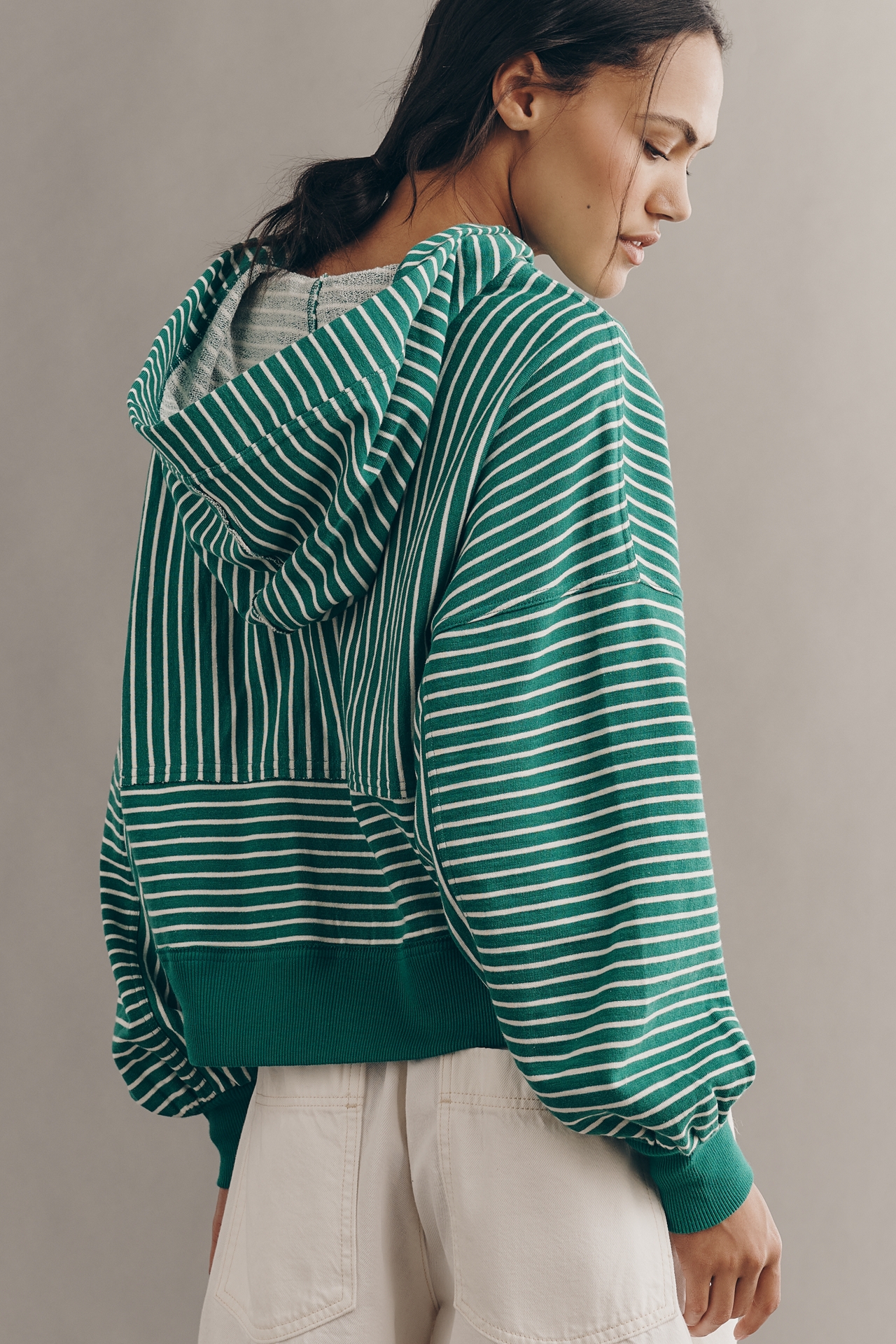 Pilcro Cotton Grommet Hooded Sweatshirt