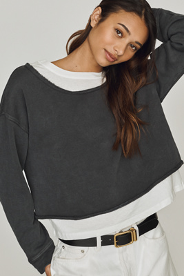 Pilcro Layered Twofer Pullover | Anthropologie