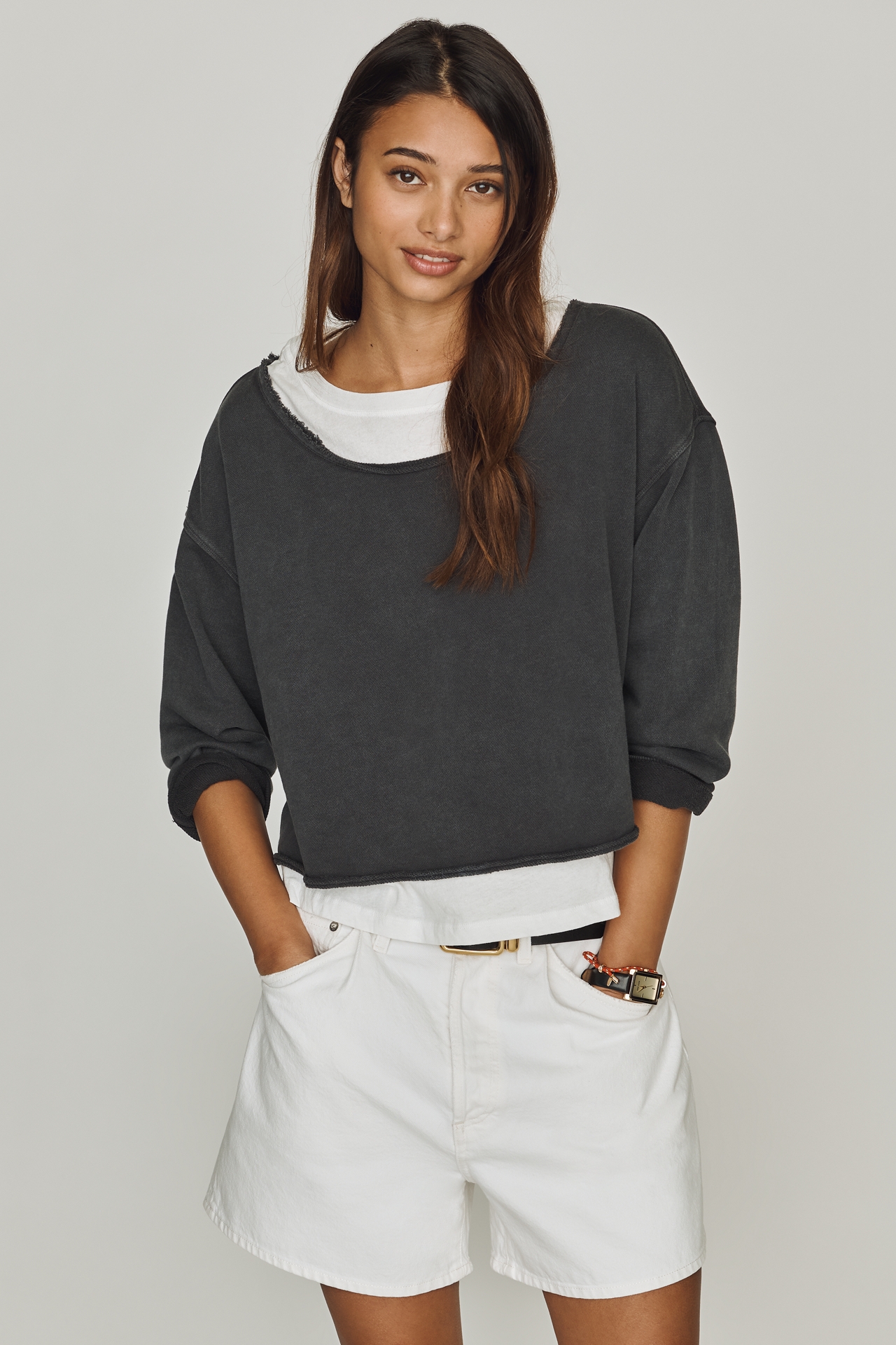Pilcro Layered Twofer Pullover