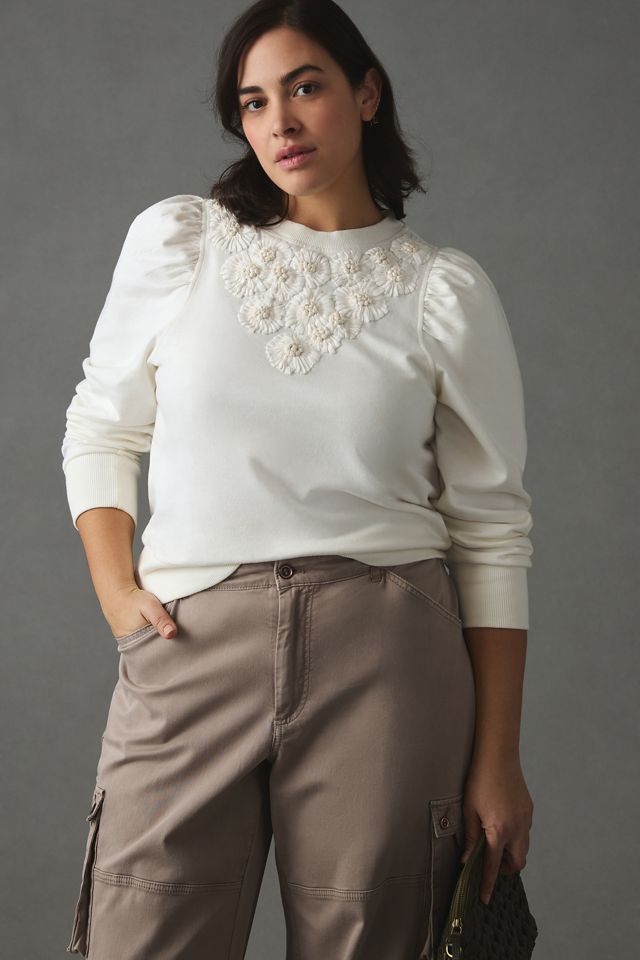 By Anthropologie Embroidered Sweatshirt #5
