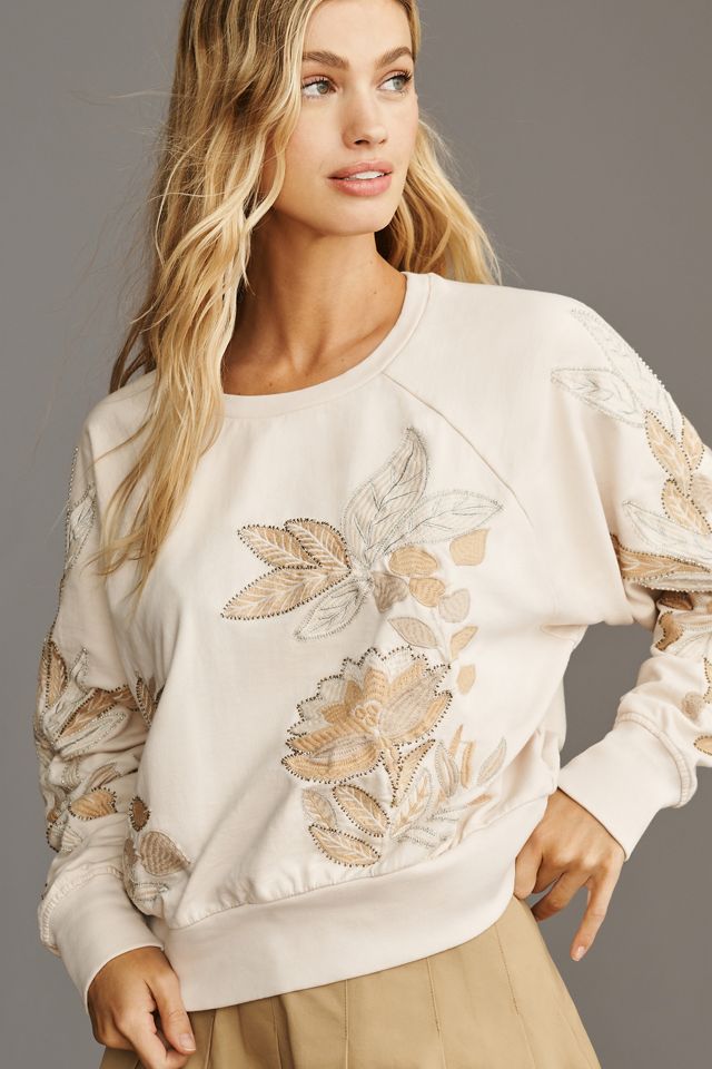 By Anthropologie Embroidered Sweatshirt #3