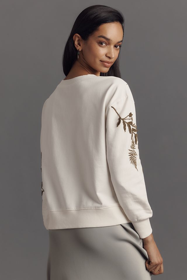By Anthropologie Fern & Flower Crew-Neck Sweatshirt #2