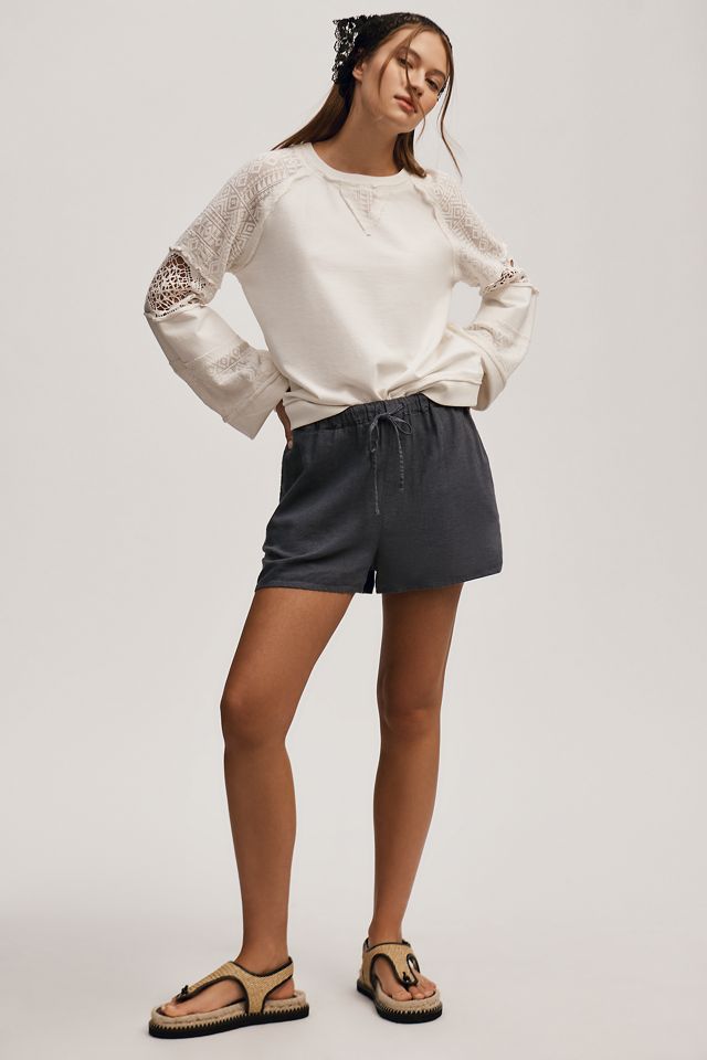 By Anthropologie Lace Balloon-Sleeve Top #2