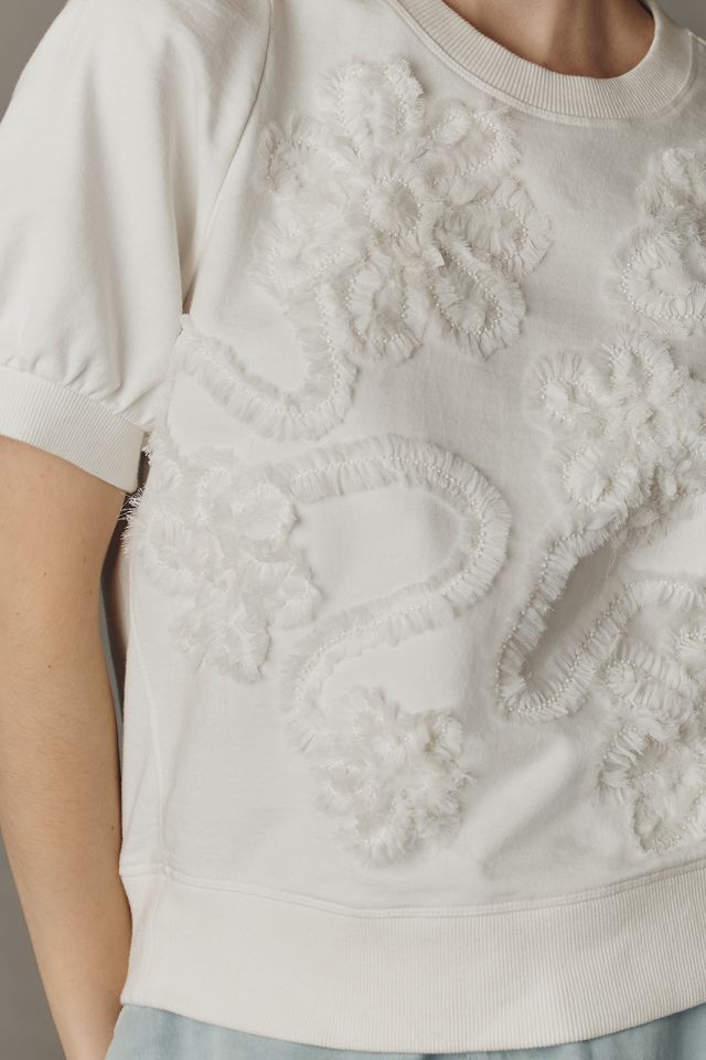 Puff-Sleeve Floral Blouse by Maeve #1