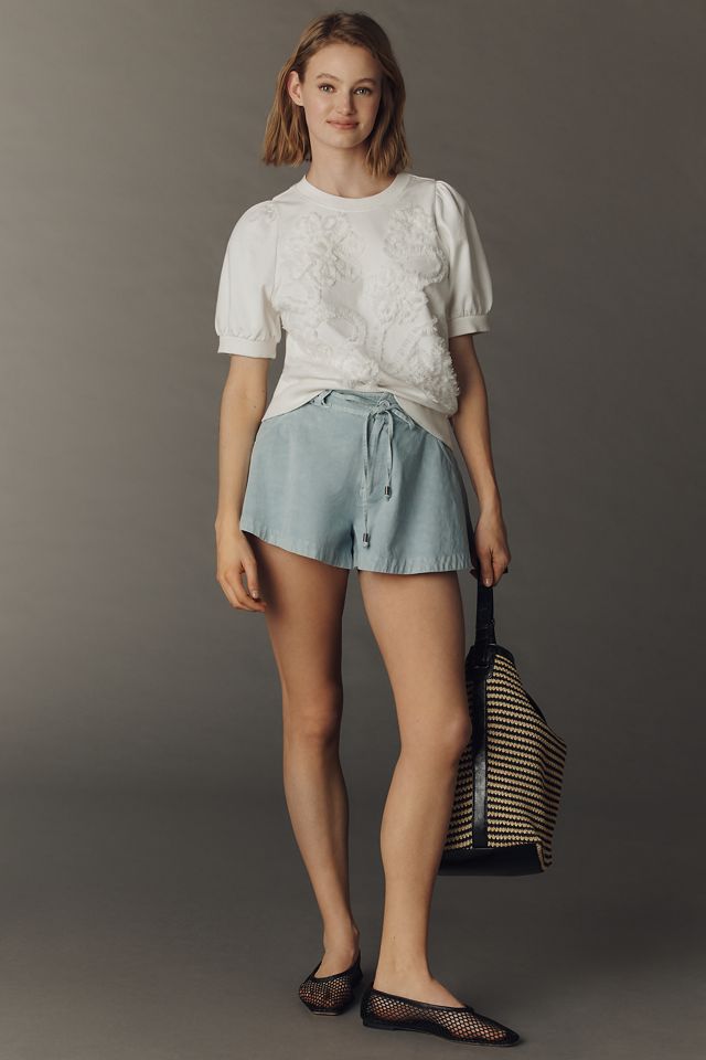 Puff-Sleeve Floral Blouse by Maeve #3