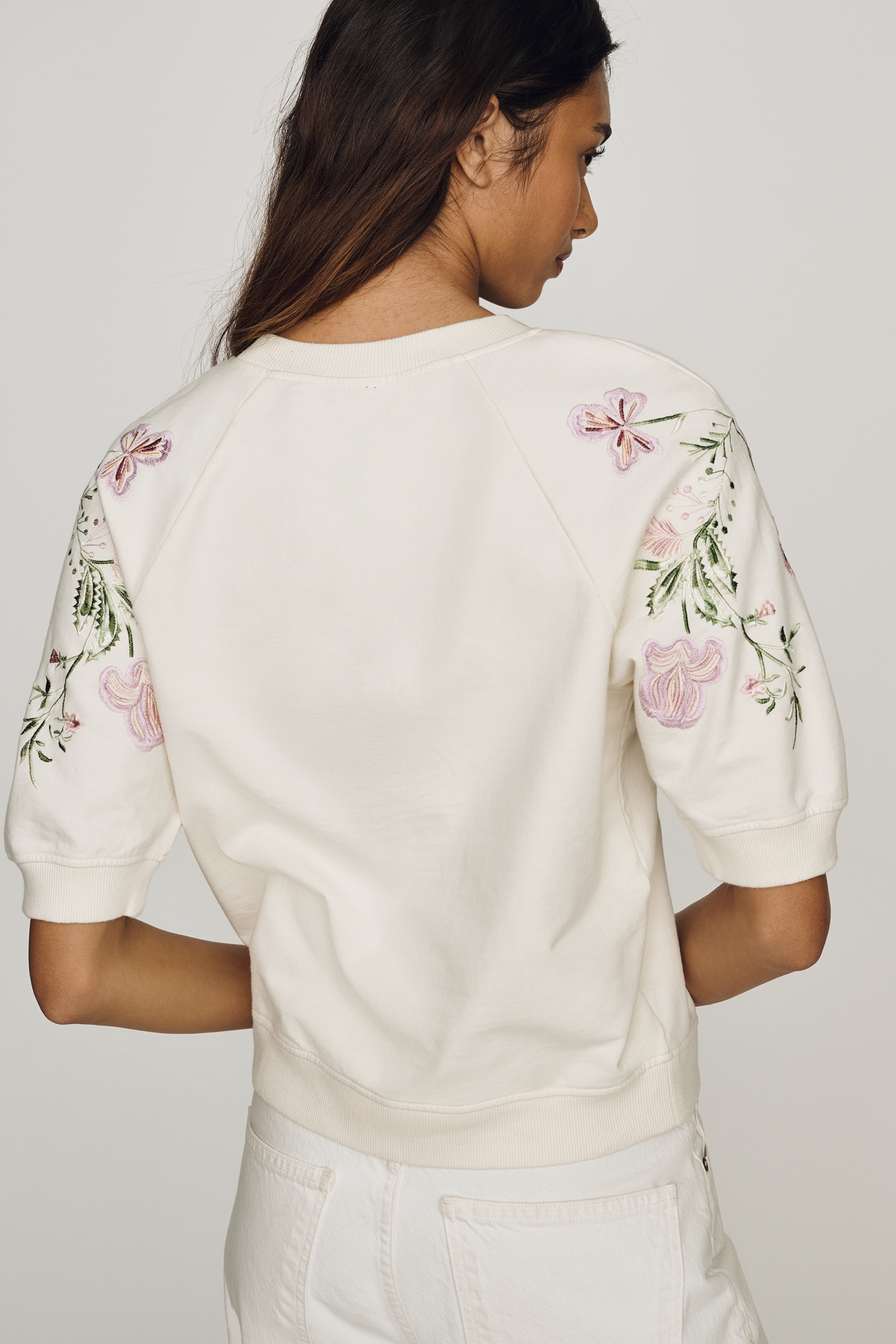 By Anthropologie Cotton Floral Sweatshirt