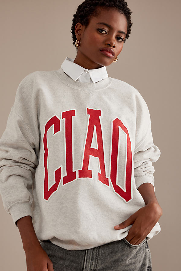 Ciao Oversized Crew Neck Sweatshirt
