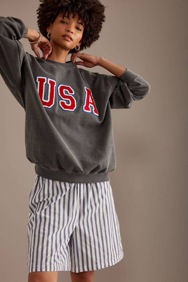 USA Patch Oversized Sweatshirt #1
