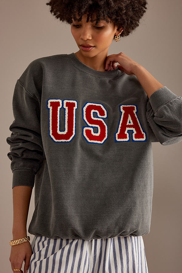 USA Patch Oversized Sweatshirt