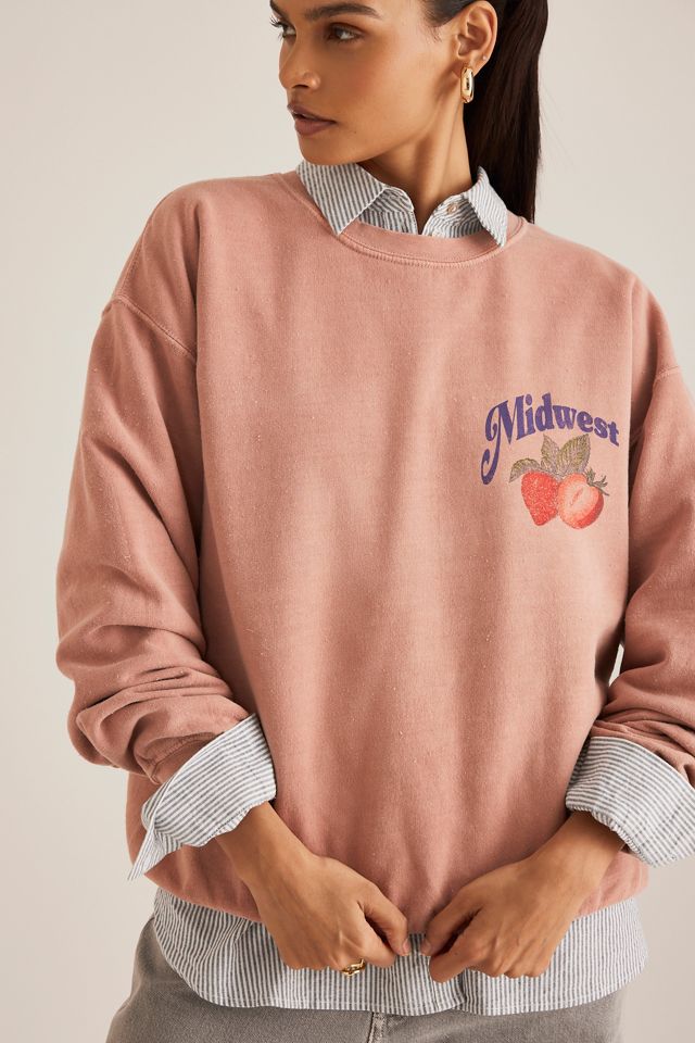 Von Anthropologie Erdbeeren Grafik Sweatshirt #1