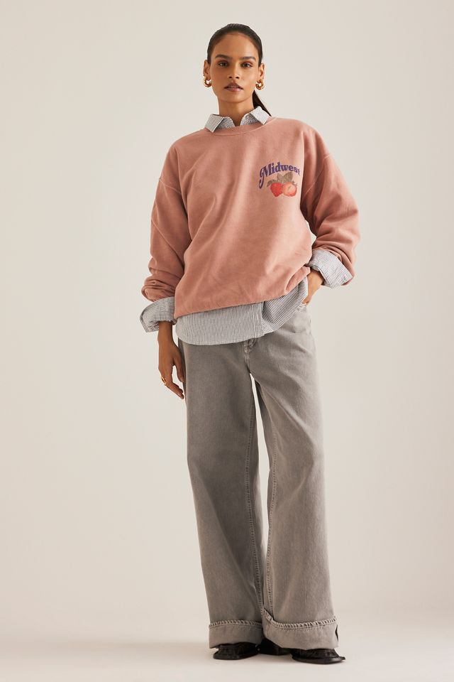 Von Anthropologie Erdbeeren Grafik Sweatshirt #3