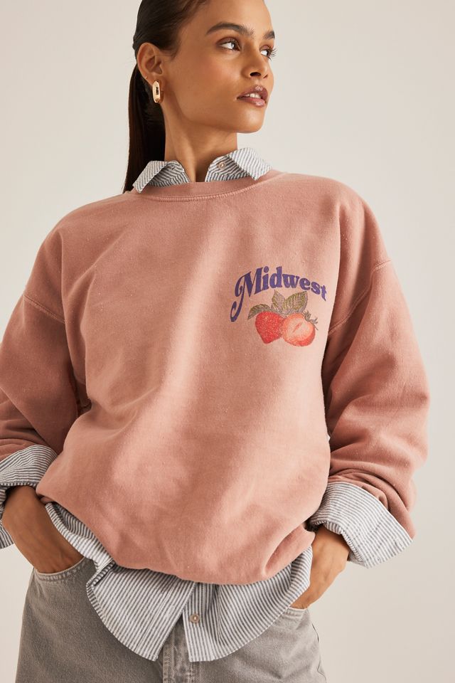 Von Anthropologie Erdbeeren Grafik Sweatshirt #4