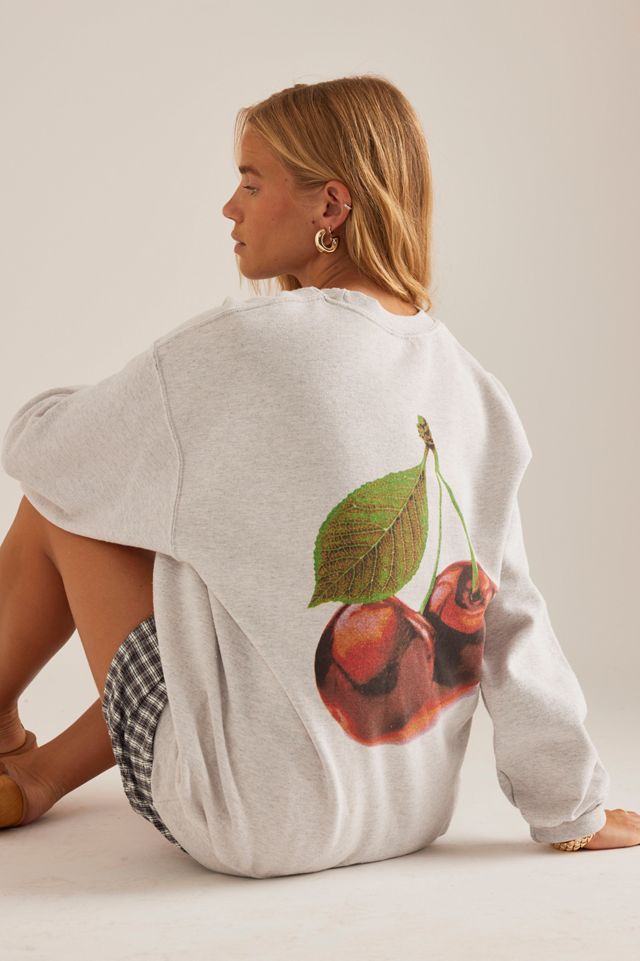 Felpa Oversize con Icona di Ciliegia di Anthropologie #3