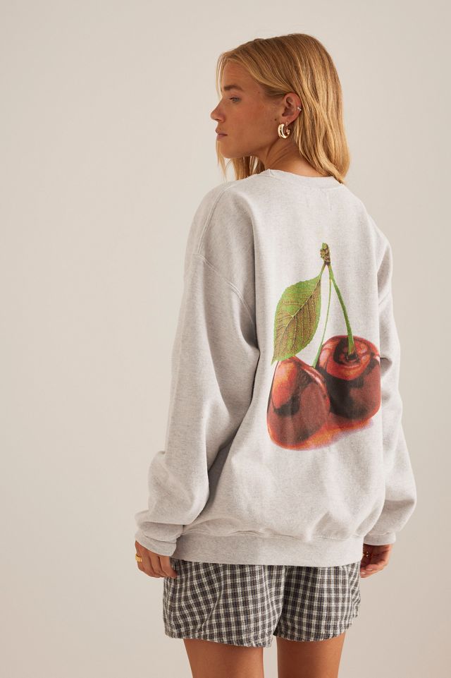 Felpa Oversize con Icona di Ciliegia di Anthropologie #1