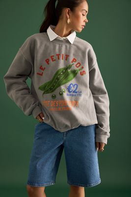 By Anthropologie Petit Pois Oversized Sweatshirt