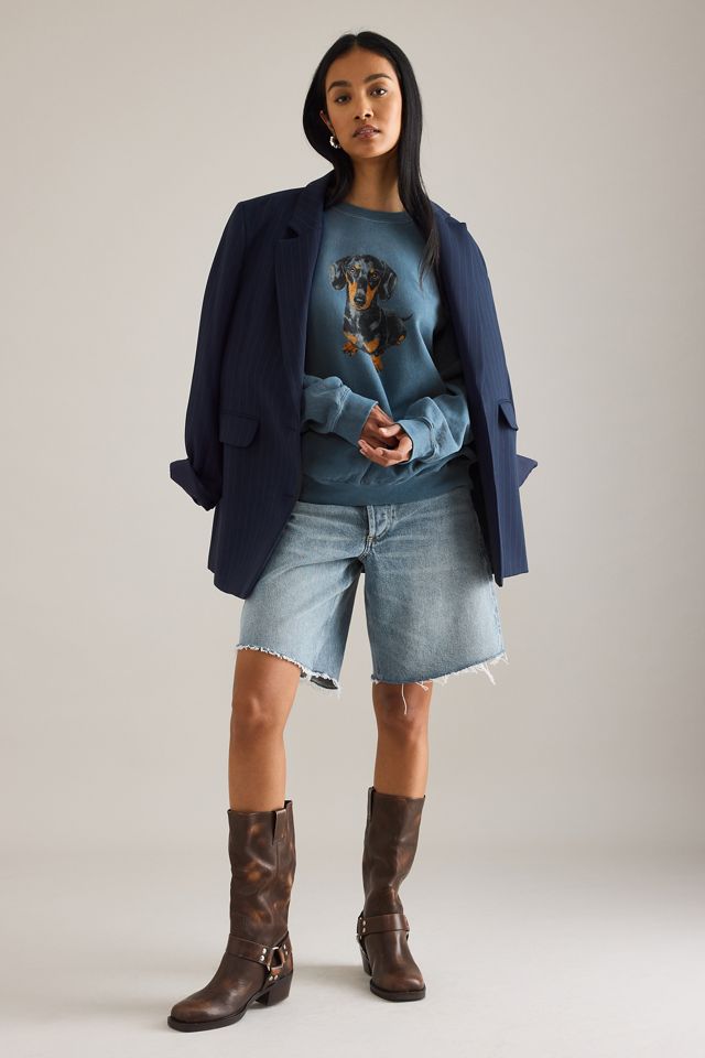 By Anthropologie Dachshund Graphic Sweatshirt #3