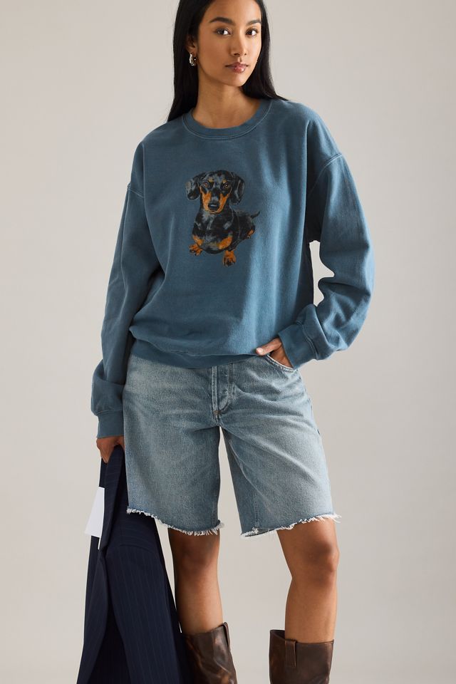 By Anthropologie Dachshund Graphic Sweatshirt #2