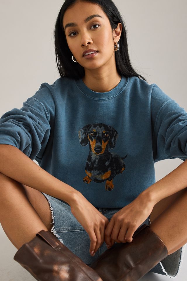 By Anthropologie Dachshund Graphic Sweatshirt #4