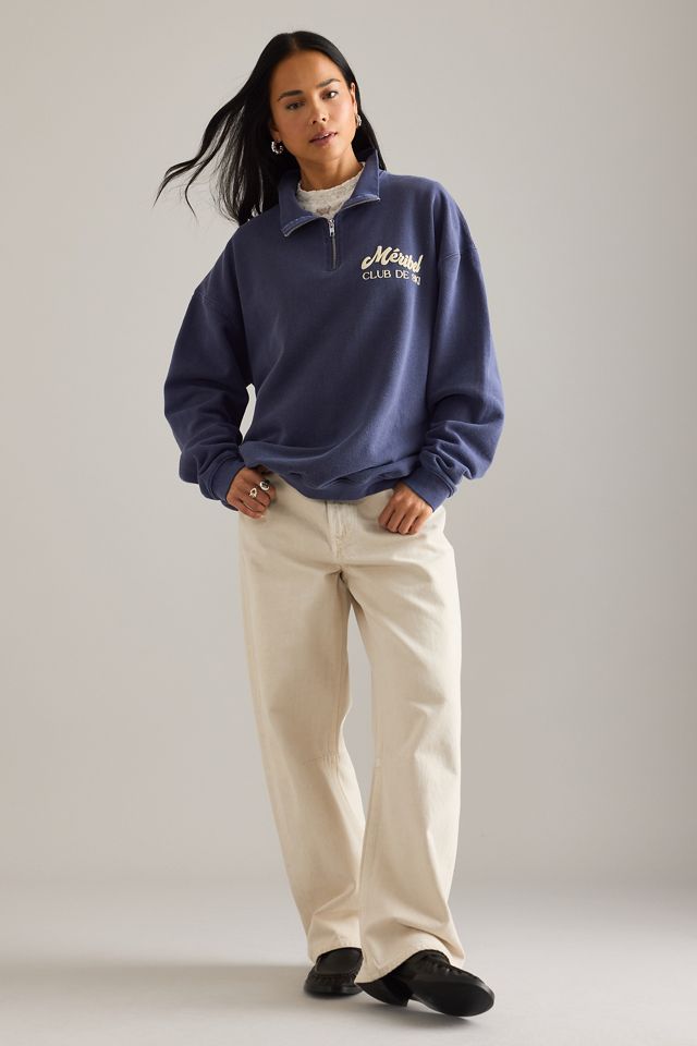 By Anthropologie Ski Grafik Viertel-Zip Sweatshirt #2