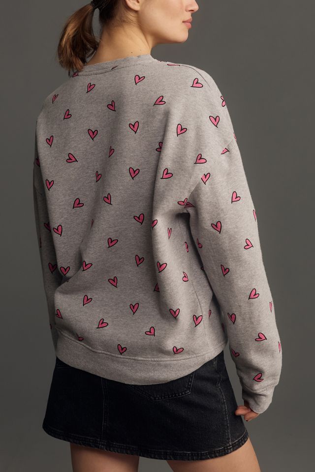 KULE The Oversized All Over Heart Sweatshirt #3