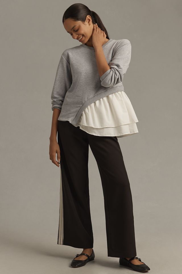 Maeve Asymmetrical Twofer Sweatshirt #2