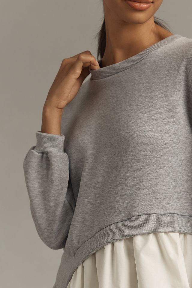 Maeve Asymmetrical Twofer Sweatshirt #3