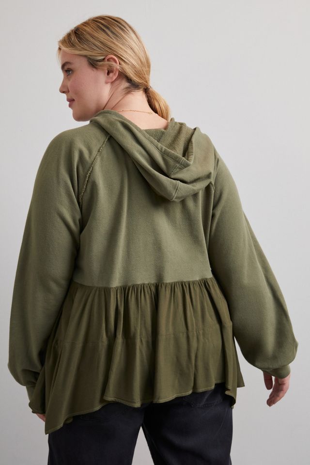 Anthropologie T.La Lavande top Tunic Hoodie