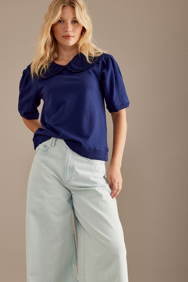 Dress Party Short By Anthropologie In Blue, Size: M