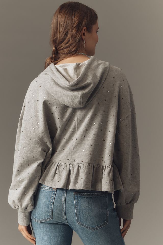 Pilcro Drop-Shoulder Flounce Hoodie #3