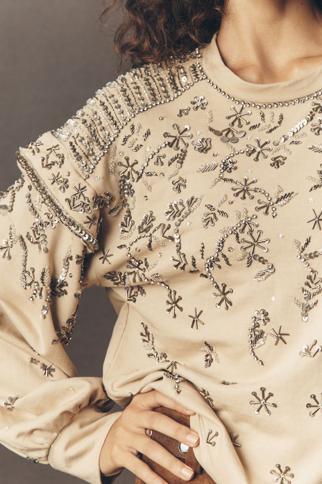 Pilcro Beaded Crew-Neck Sweater #2